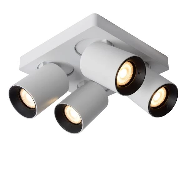 Lucide NIGEL - Ceiling spotlight - LED Dim to warm - GU10 - 4x5W 2200K/3000K - White - detail 1